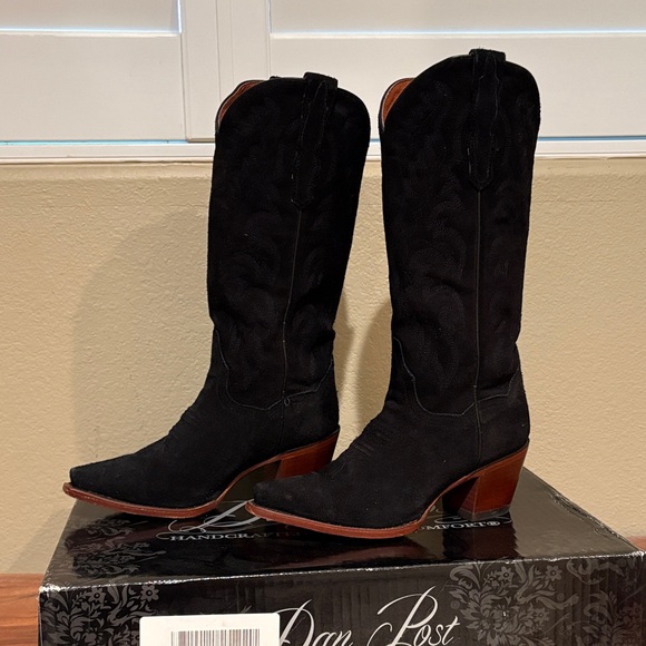 Dan Post Shoes - Dan Post Women's Black Suede Heeled Boots